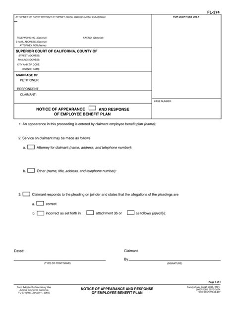 Getting Started; Small Claims; Families & Children; Divorce or Separation; Abuse & Harassment; Eviction & Housing; Name Change; Traffic; Seniors & Conservatorship; Problems With</strong>. . California notice of appearance form